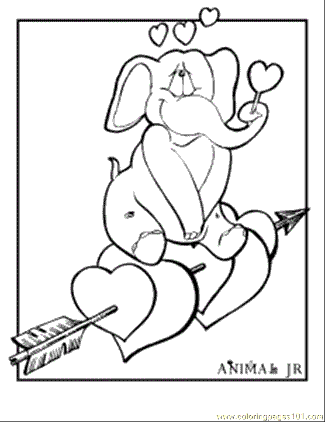Valentine Frog Coloring Pages