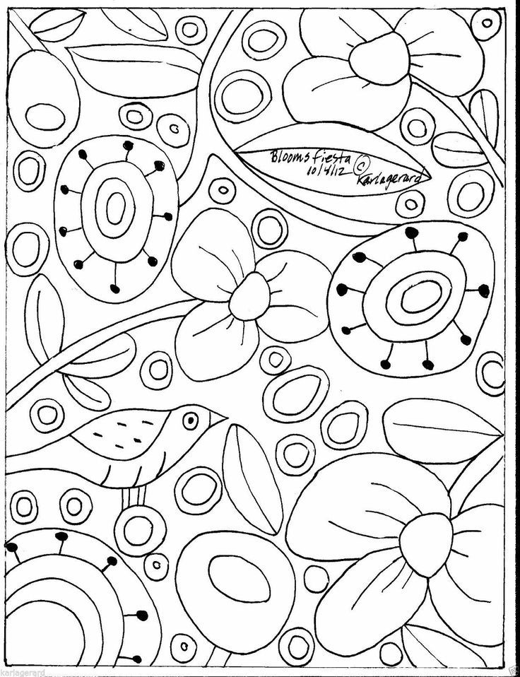 Blooms fiesta by Karla Gerard | Coloring Pages - Flowers