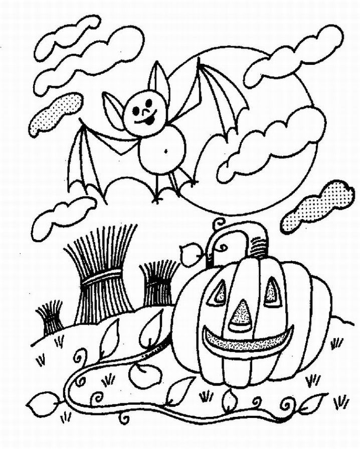 halloween bat coloring pages | Coloring Pages For Kids