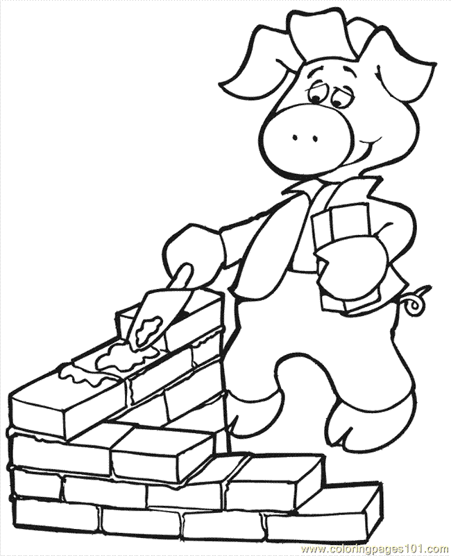 Three Little Pigs Coloring Pages 3 Three Little Pigs Coloring 