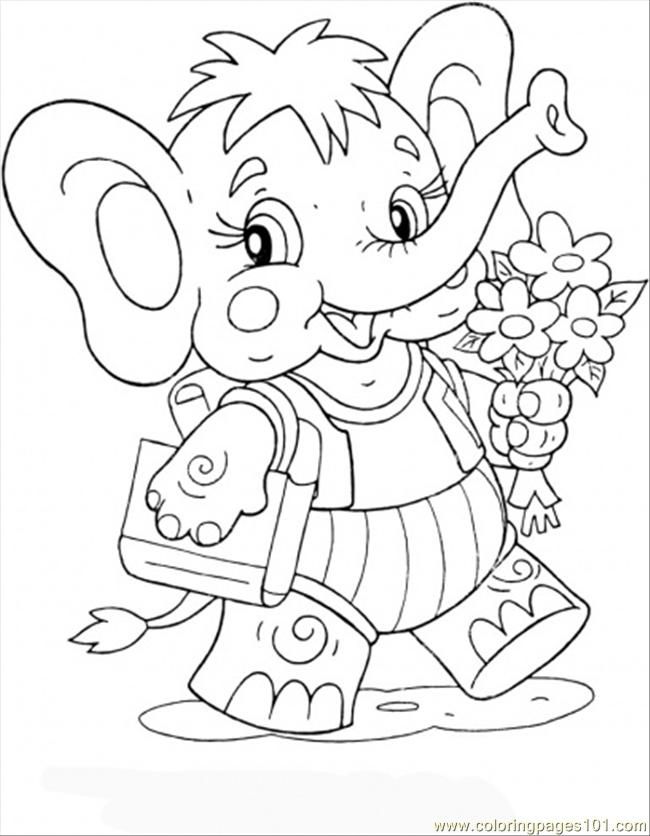 precious moments elephant Colouring Pages