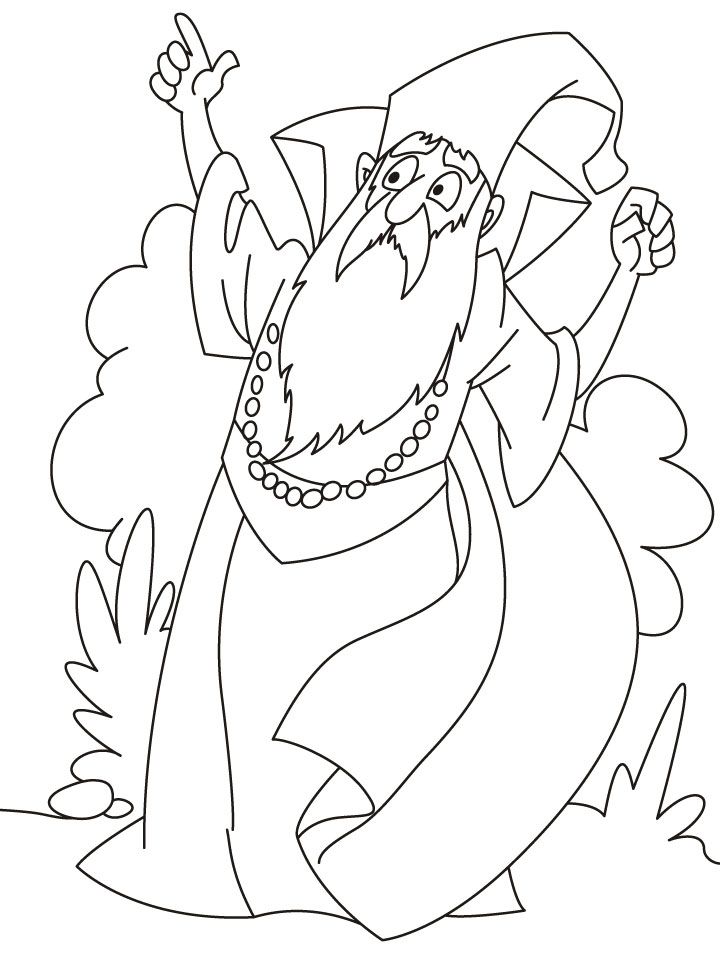 Angry old wizard coloring pages | Download Free Angry old wizard 