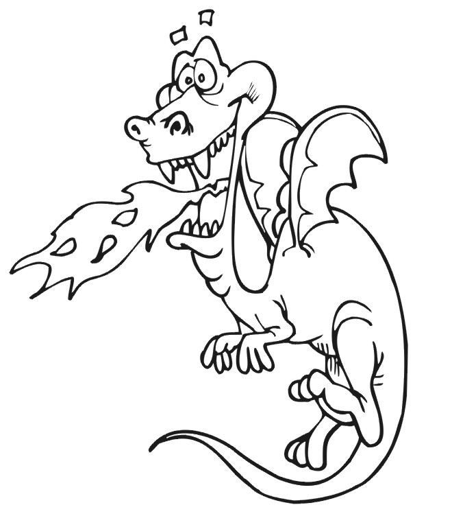 Fire dragon coloring pages cool like flame lit when done colors 