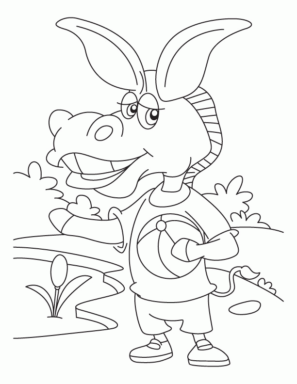 Playing football-donkey way coloring pages | Download Free Playing 