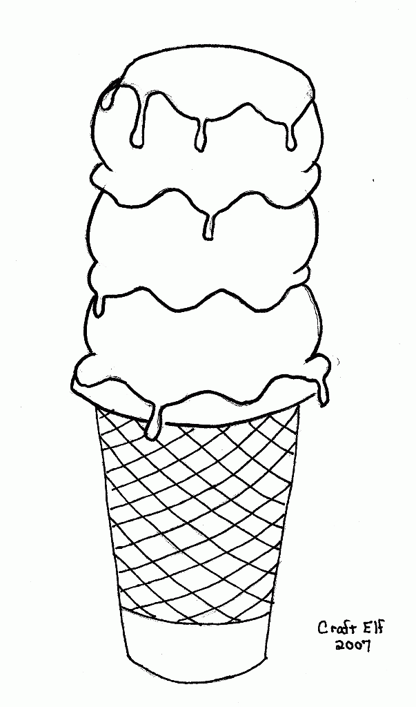 coloring page ice cream cone picture wayne thieba