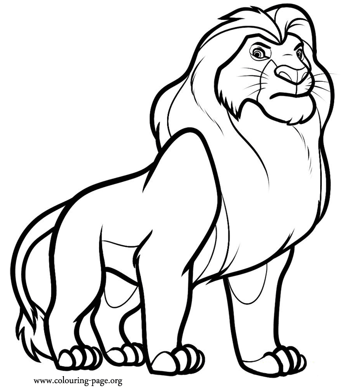 the lion king mufasa coloring page