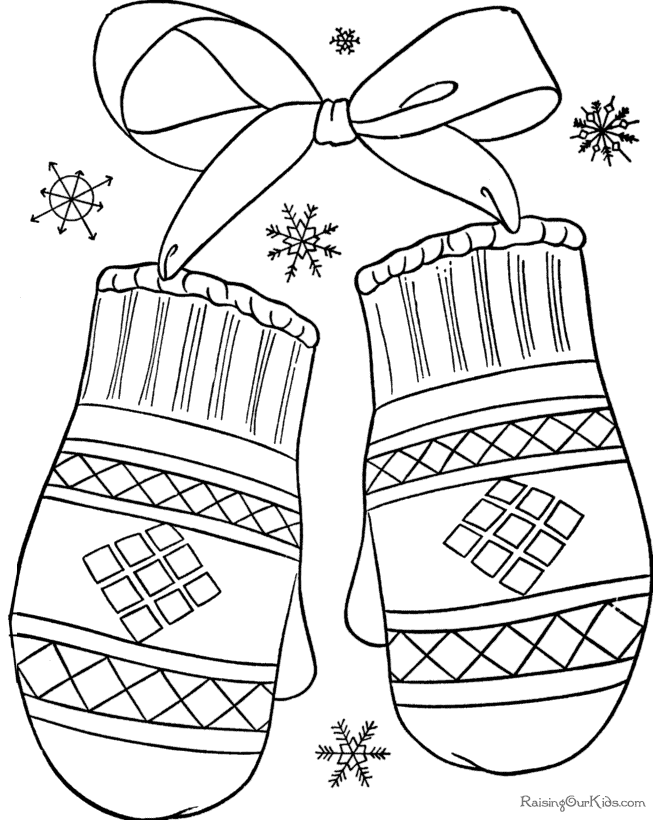 Mitten Coloring Page 2011-12-03 | Coloring Page