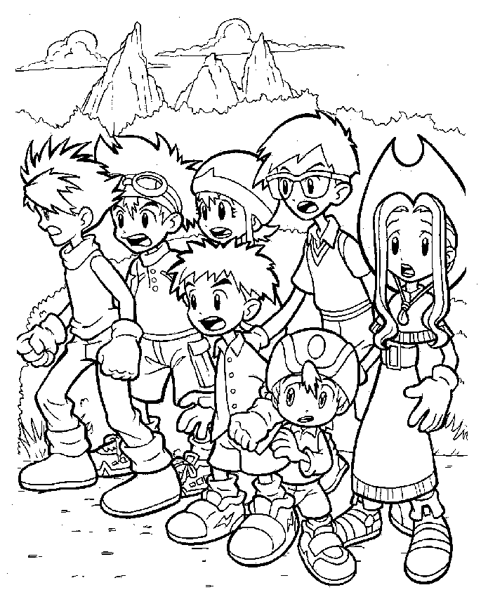 Digimon Adventure 1 Coloring Pages