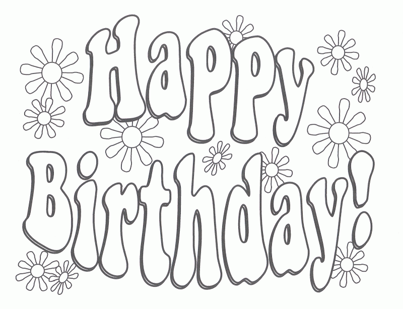 Birthday Coloring Pages For Dad Coloring Home