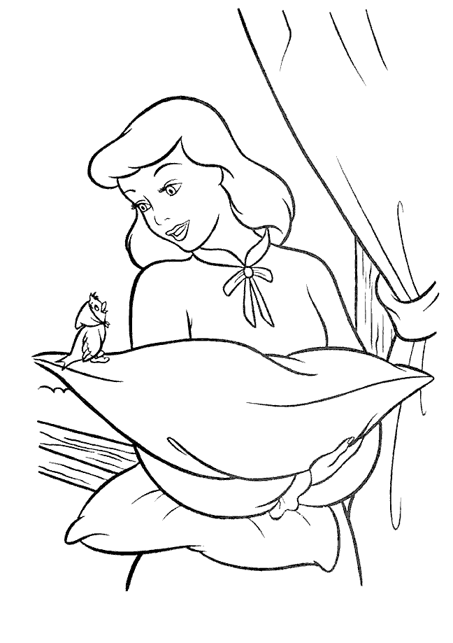 princess Cinderella – lọ lem color pages printabl – hoạt hình tô 