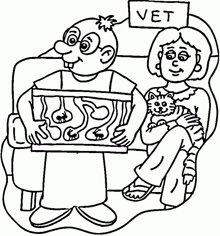 At The Vet Coloring Online - Coloring Home