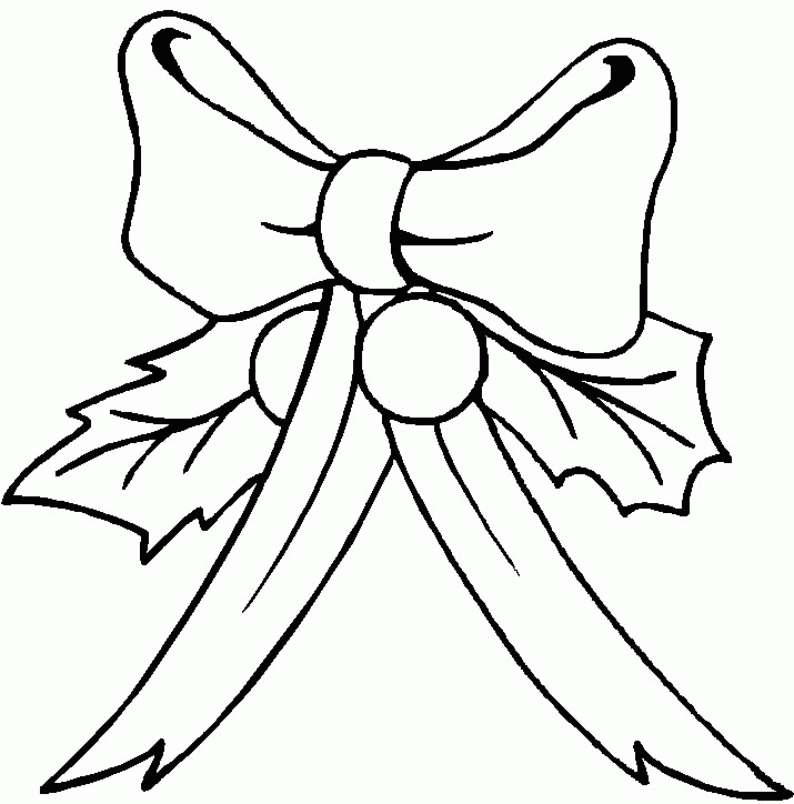 christmas bows Colouring Pages