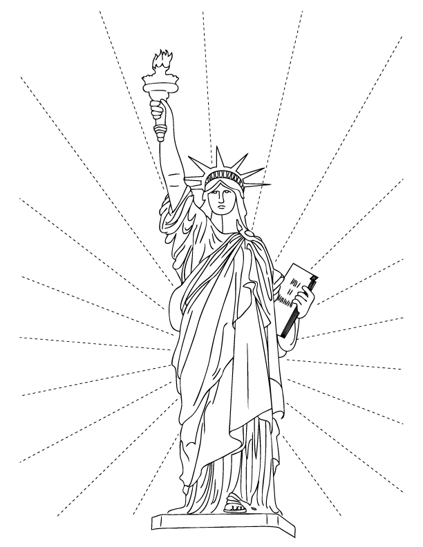 Free Printable Coloring Page Statue Of Liberty New York Countries 