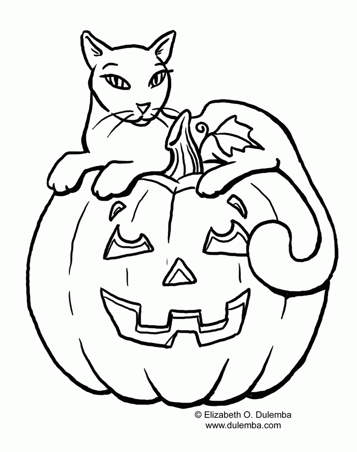 jack o lantern and cat | Embroidery Patterns