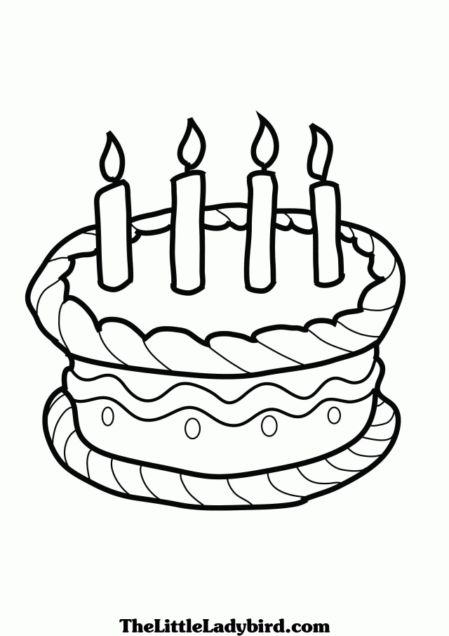 Birthday Cake Coloring Page Coloring Pages 265456 Birthday Cake 