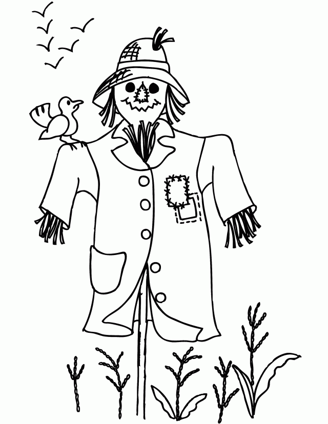 Scarecrow Coloring Page Free Coloring Pages Free Printable 293530 