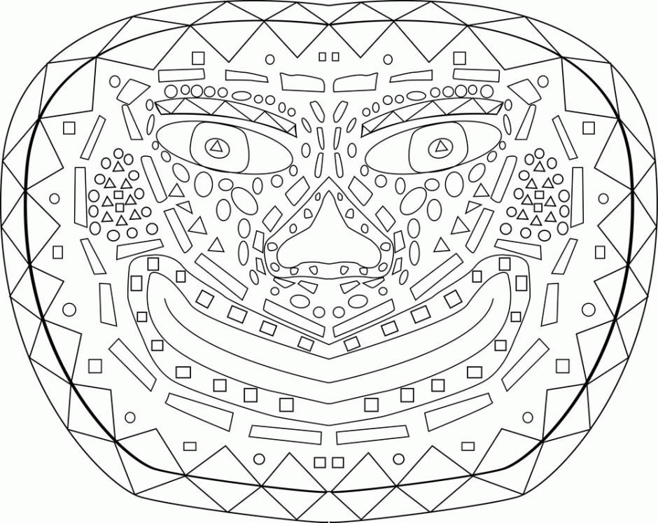 Gas Mask Coloring Page Chemical Safety 130240 African Masks 