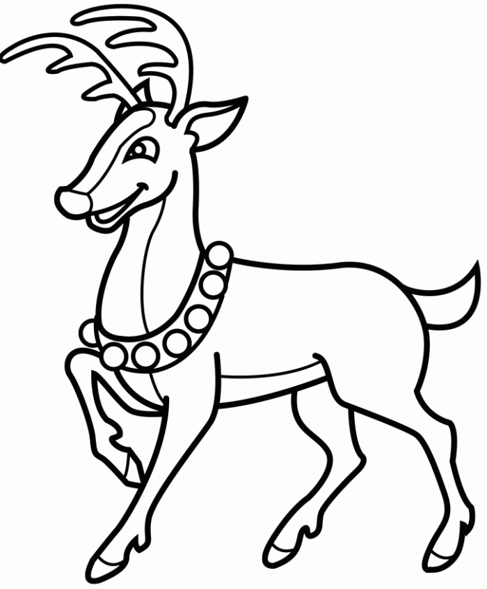 Little Rudolph In The Christmas Coloring For Kids - Rudolph 
