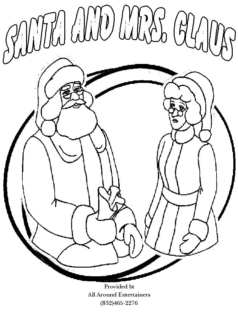 Santa Coloring Pages - Christmas - part one
