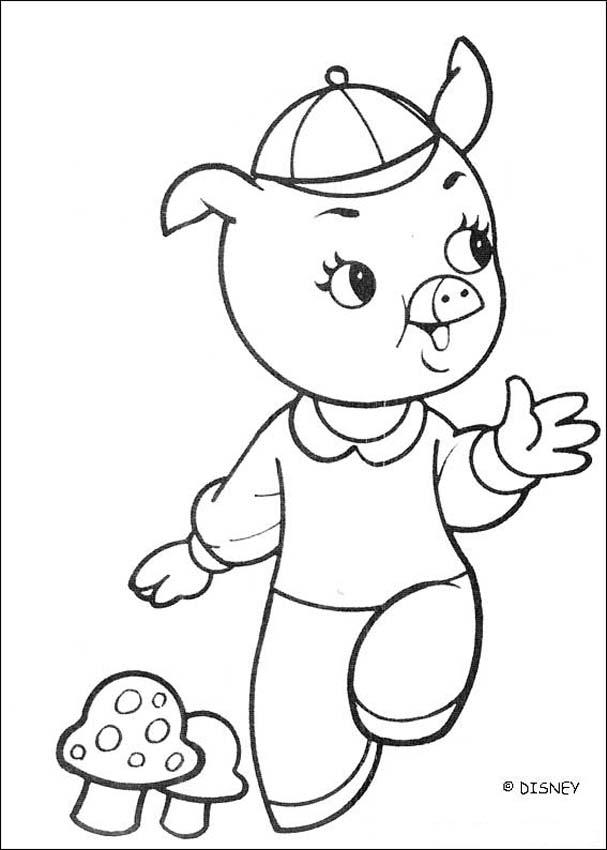 Three little Pigs coloring pages - Piper