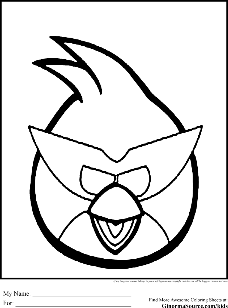 Angry birds Red coloring pages printable for kids | coloring pages