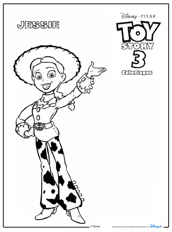 Coloriages Toy Story 3 - Jessie