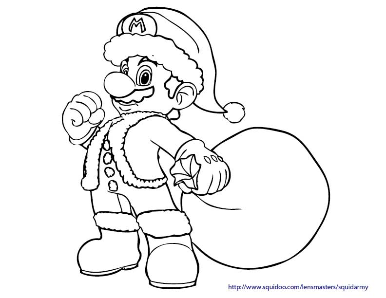 free Christmas coloring Pages - Squid Army
