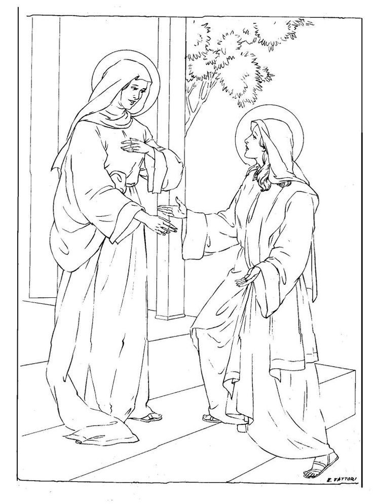 Hail Mary Coloring Page - Coloring Home