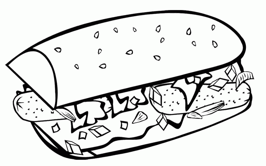 Fast Food Coloring Pages : Fast Food Breakfast Coloring Page Kids 