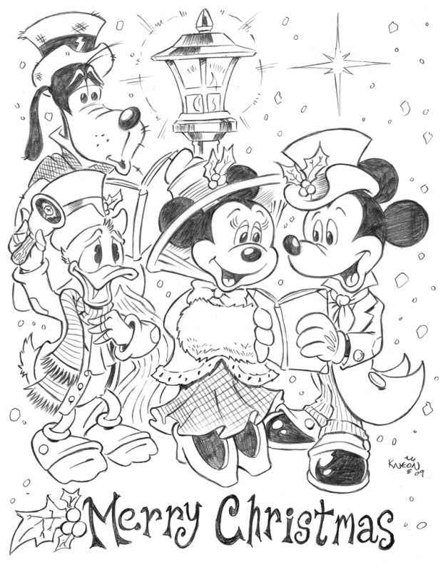 Mickey Mouse Christmas Drawing | quotes.