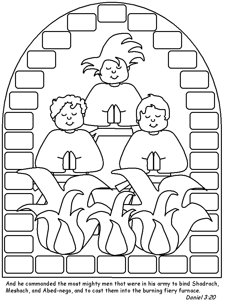 Gallery For > Shadrach Meshach And Abednego Coloring Page