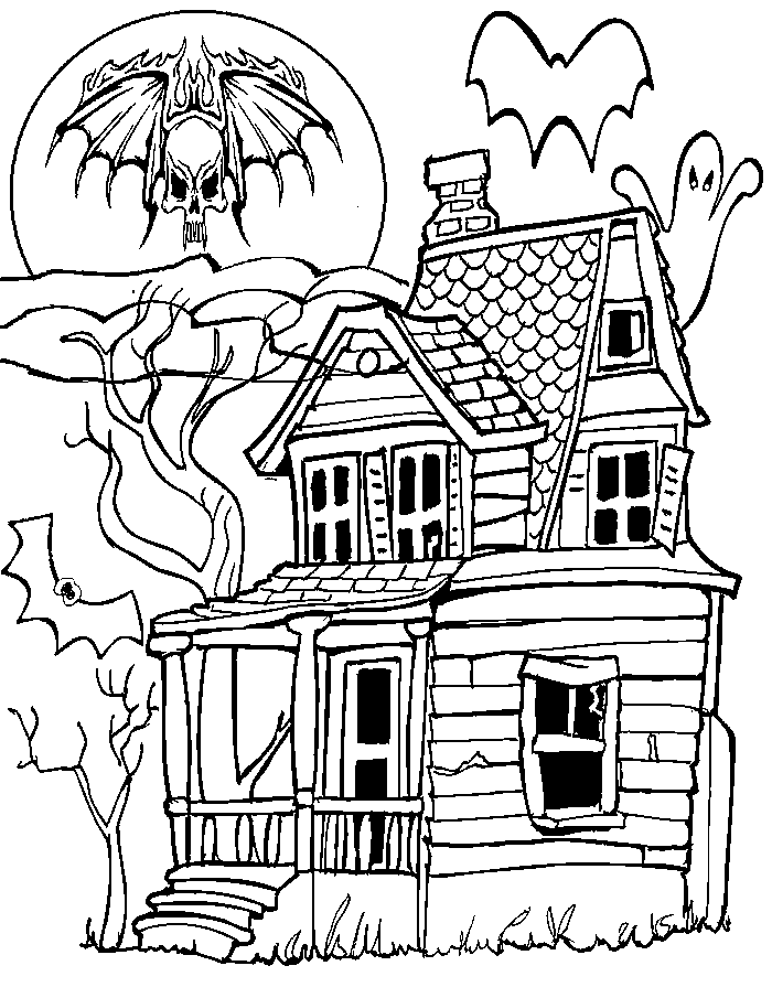 Kids Printable Ghost Coloring Pages for Halloween