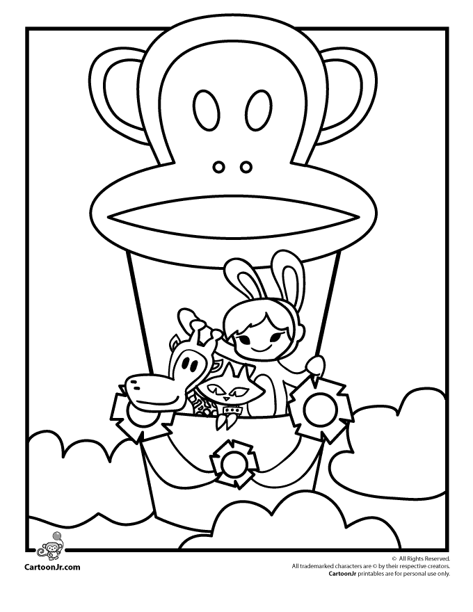 Paul Frank Characters Coloring Pages | Cartoon Jr.