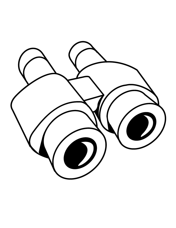 Cartoon Binoculars Printable Coloring In Pages For Kids - Number - Coloring  Home