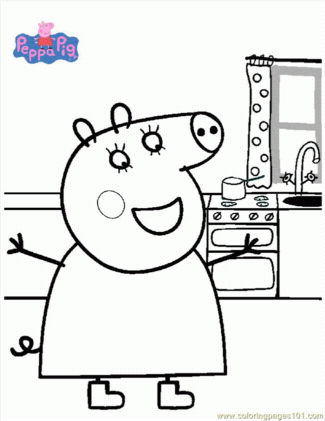 Coloring Pages Peppa Pig 001 (1) (Cartoons > Others) - free 