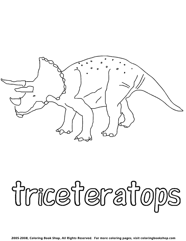Triceratops coloring page by coloringbookshop.com