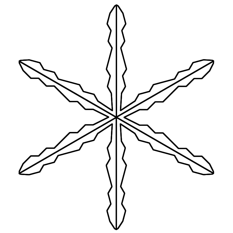 Snowflake - Coloring Page (