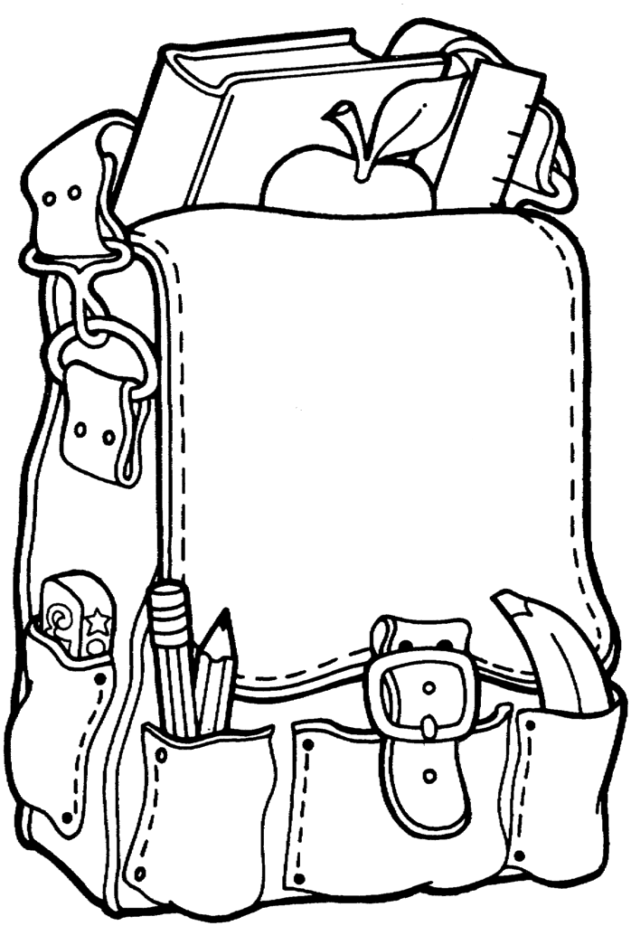 Bag to Scool Coloring Pages : New Coloring Pages
