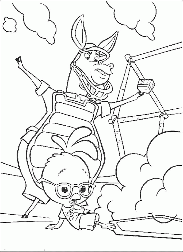 Chicken Little In A Baseball Game Coloring Pages - Chicken Little 
