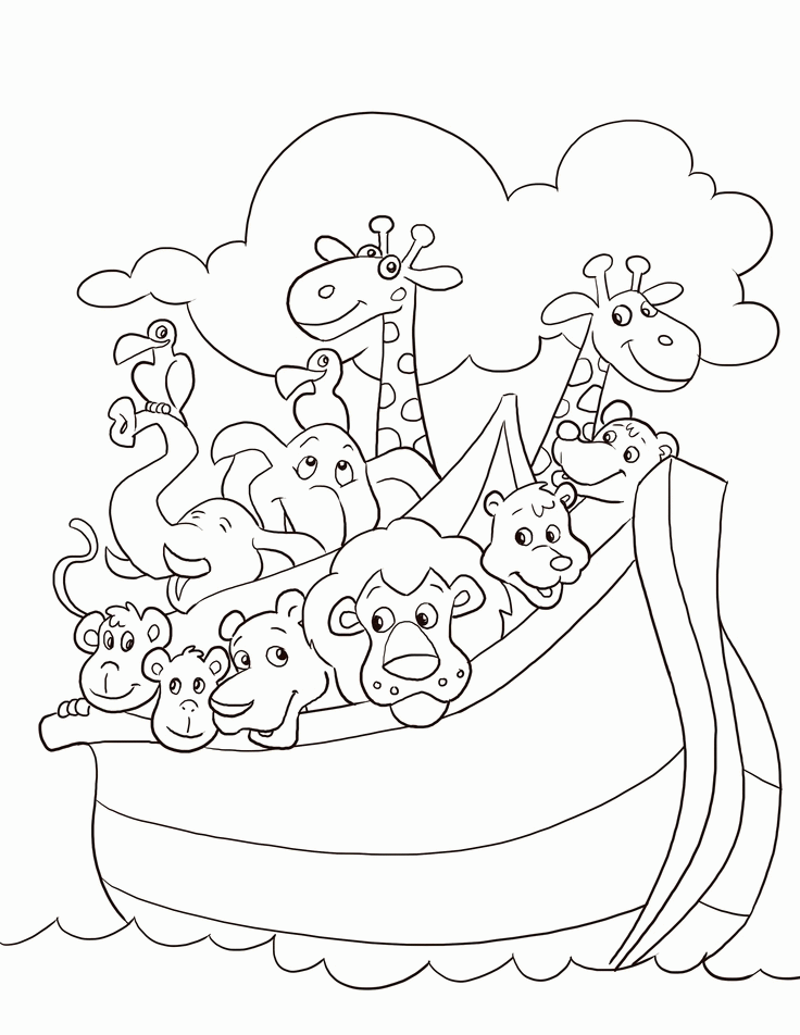 Noah Ark Coloring Page Noah Building The Ark Coloring Page Kids Coloring Home
