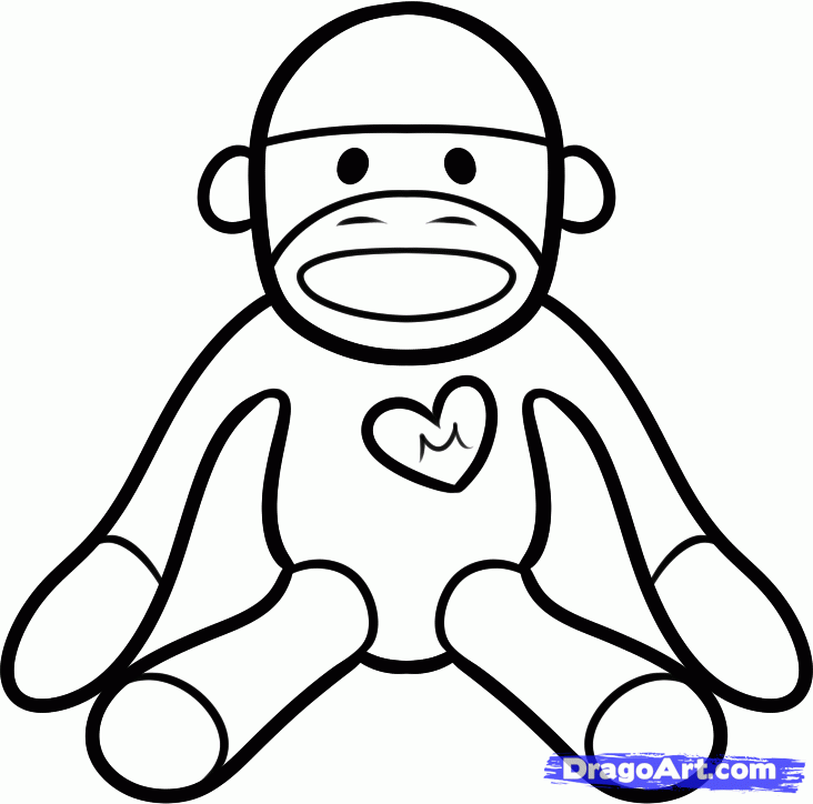 How To Draw A Sock Monkey Step By Step Stuff Pop Culture Free Coloring Home
