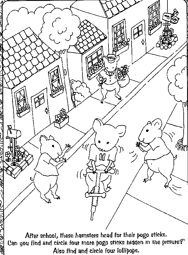 hidden picture Colouring Pages