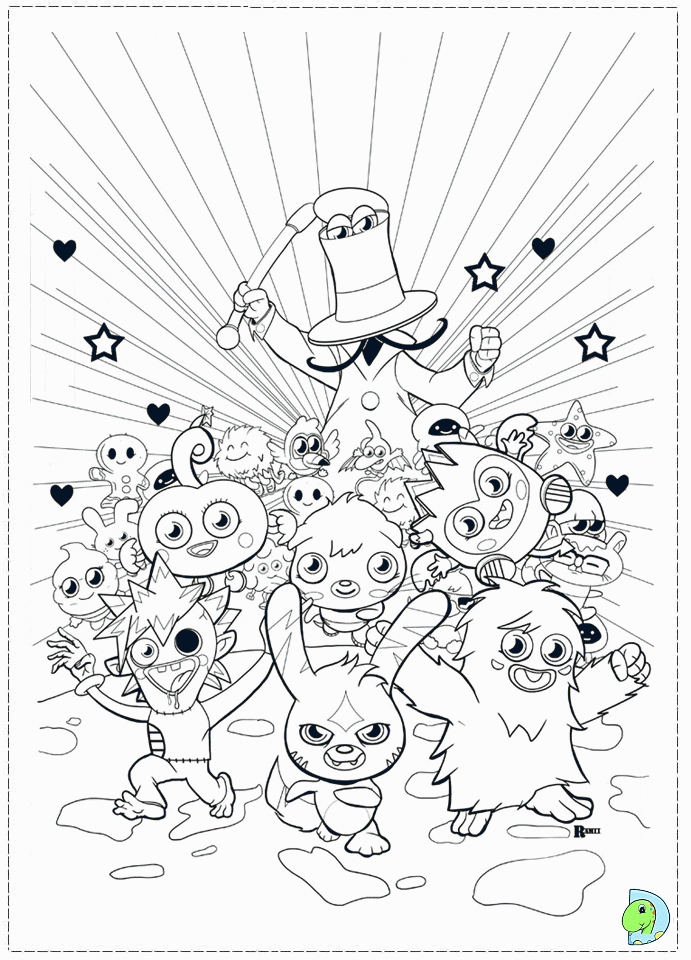 Moshi Monsters Coloring Pages Coloring Home