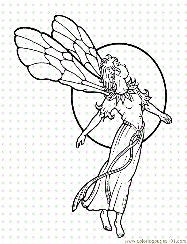 printable coloring page fairy pages cartoons