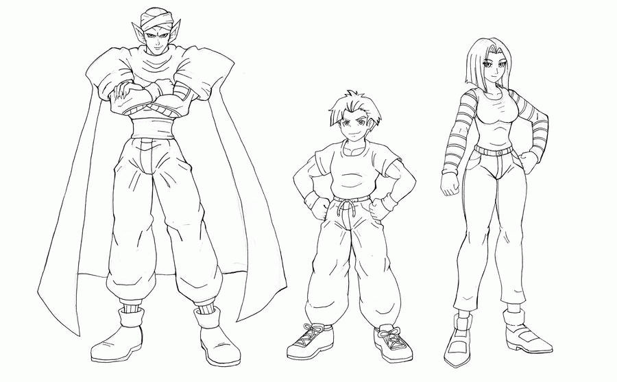 More_DBZ_Character_Line_Art_by 