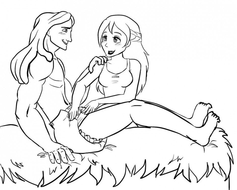 Tarzan And Jane Coloring Pages Pictures Imagixs Hagio Graphic 