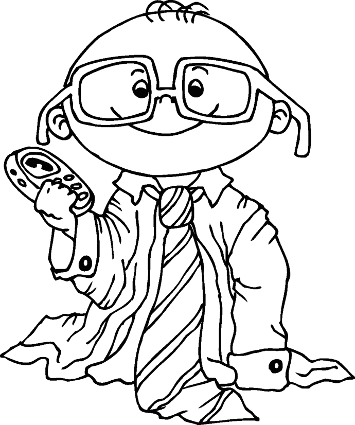 Professor Kid Coloring Page, Coloring Pages Wallpaper, hd phone 