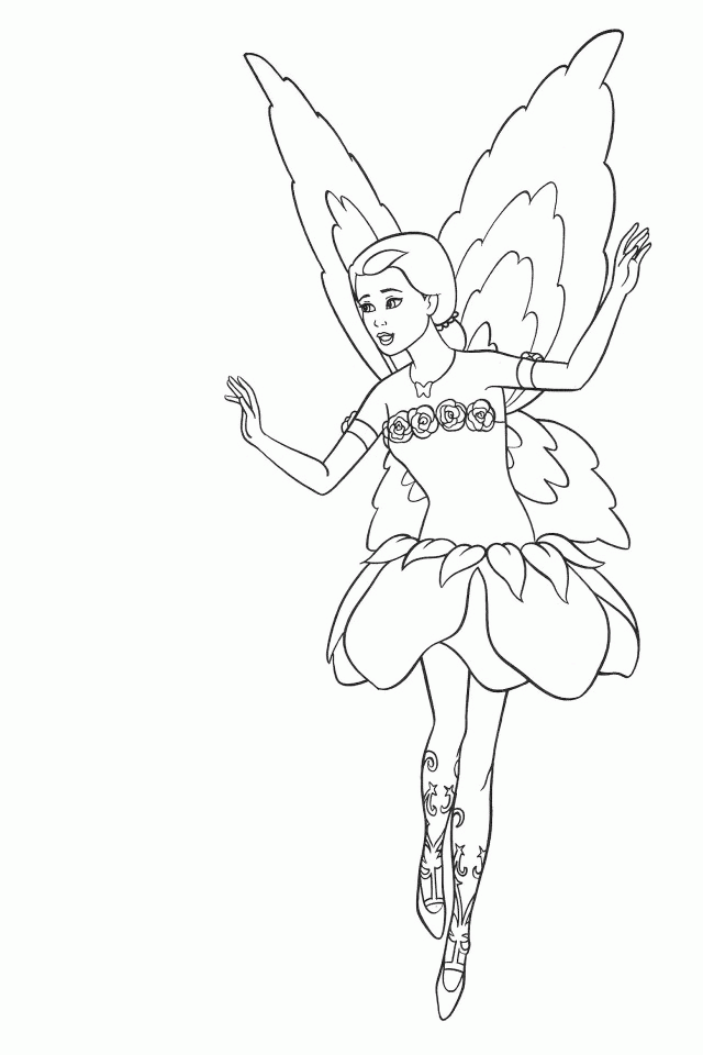 Barbie Fairy Coloring Pages - Coloring Home