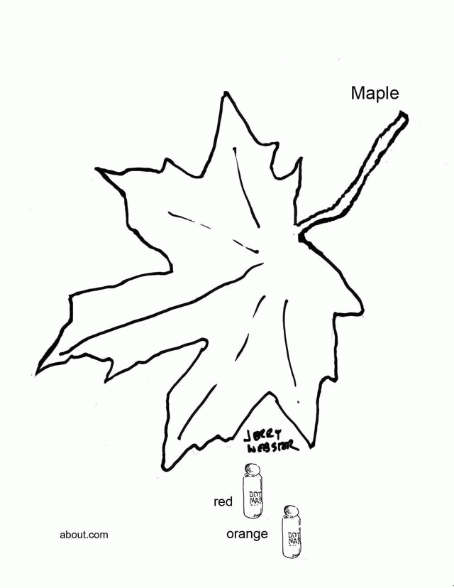 Maple Leaf Printable - Coloring Home