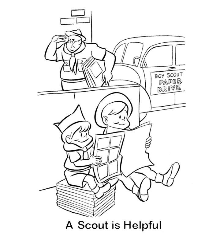 Cub Scout Coloring Pages Printable Free | Beautiful Scenery 